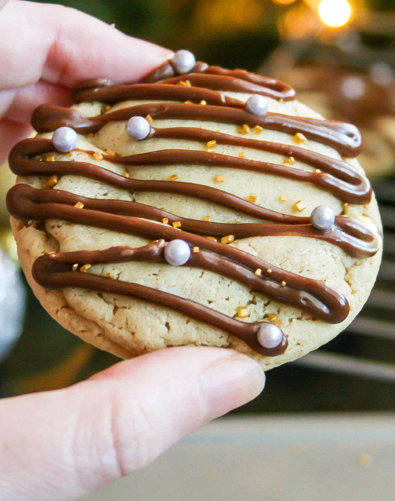 Peanut Butter Holiday Cookies With Chocolate Drizzle A Flavor Journal