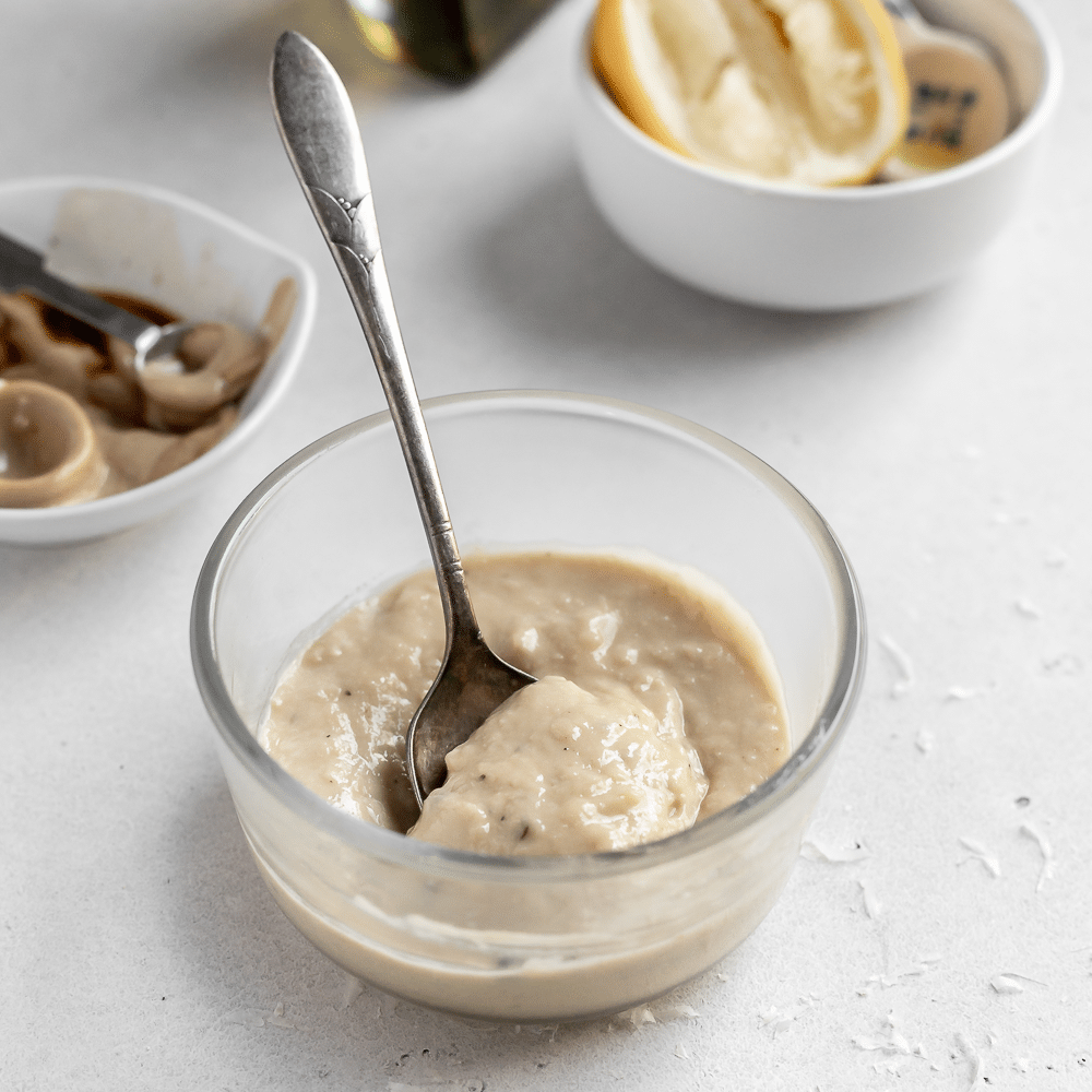 Roasted Garlic Kale Caesar Salad with Toasted Breadcrumbs (for Two) A